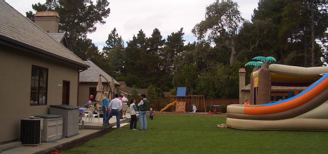 birthday party at large backyard